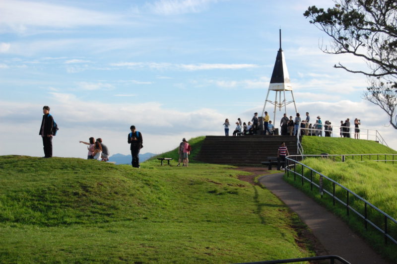 Turisteja, Mount Eden, Auckland, Uusi-Seelanti